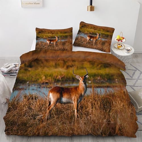 BSYYZQC Bettwäsche 155x220 Gras Bettwäsche-Sets Oryx Bettbezug Weiche Atmungsaktiv Mikrofaser mit Reißverschluss und 2 Kissenbezüge 80x80 für Erwachsene Geeignet BSYYZQC Bettwäsche 155x220 Gras Bettwäsche-Sets Oryx Bettbezug Weiche Atmungsaktiv Mikrofaser mit Reißverschluss und 2 Kissenbezüge 80x80 für Erwachsene Geeignet von BSYYZQC