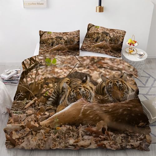 BSYYZQC Bettwäsche 155x220 REH Bettwäsche-Sets Tiger Bettbezug Weiche Atmungsaktiv Mikrofaser mit Reißverschluss und 2 Kissenbezüge 80x80 für Erwachsene Geeignet BSYYZQC Bettwäsche 155x220 REH Bettwäsche-Sets Tiger Bettbezug Weiche Atmungsaktiv Mikrofaser mit Reißverschluss und 2 Kissenbezüge 80x80 für Erwachsene Geeignet von BSYYZQC