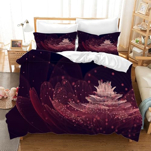 BSYYZQC Bettwäsche 180x200 Rot Microfaser BettwäSche-Sets mit ReißVerschluss, Blumen Hautfreundlich Bettwaren, Bedding EnthäLt 1 Bettbezug und 2 Kissenbezug 80x80 BSYYZQC Bettwäsche 180x200 Rot Microfaser BettwäSche-Sets mit ReißVerschluss, Blumen Hautfreundlich Bettwaren, Bedding EnthäLt 1 Bettbezug und 2 Kissenbezug 80x80 von BSYYZQC