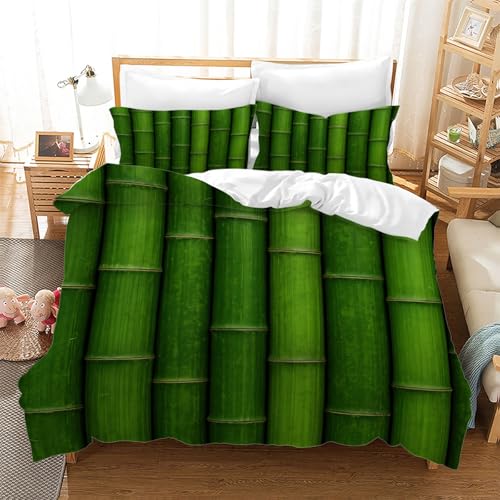 BSYYZQC Bettwäsche 200x200 GrüNe Pflanzen Microfaser BettwäSche-Sets mit ReißVerschluss, Bambus Hautfreundlich Bettwaren, Bedding EnthäLt 1 Bettbezug und 2 Kissenbezug 80x80 BSYYZQC Bettwäsche 200x200 GrüNe Pflanzen Microfaser BettwäSche-Sets mit ReißVerschluss, Bambus Hautfreundlich Bettwaren, Bedding EnthäLt 1 Bettbezug und 2 Kissenbezug 80x80 von BSYYZQC