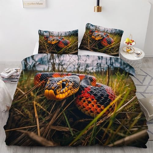 BSYYZQC Bettwäsche 220x200 KöNigsnatter Bettwäsche-Sets Gras Bettbezug Weiche Atmungsaktiv Mikrofaser mit Reißverschluss und 2 Kissenbezüge 80x80 für Erwachsene Geeignet BSYYZQC Bettwäsche 220x200 KöNigsnatter Bettwäsche-Sets Gras Bettbezug Weiche Atmungsaktiv Mikrofaser mit Reißverschluss und 2 Kissenbezüge 80x80 für Erwachsene Geeignet von BSYYZQC