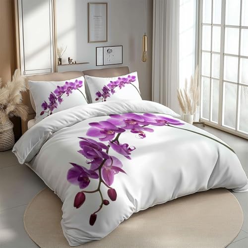 BettwäSche 150x200 Weiß BettwäSche-Sets Microfaser Flauschig Bettzeug Blumen Muster Bettbezug füR MäDchen Jungen und Kissenbezug 80x80 mit ReißVerschluss BettwäSche 150x200 Weiß BettwäSche-Sets Microfaser Flauschig Bettzeug Blumen Muster Bettbezug füR MäDchen Jungen und Kissenbezug 80x80 mit ReißVerschluss von BSYYZQC