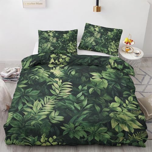 BettwäSche 240x260 Grün BettwäSche-Sets Microfaser Flauschig Bettzeug Pflanzen Muster Bettbezug füR MäDchen Jungen und Kissenbezug 80x80 mit ReißVerschluss BettwäSche 240x260 Grün BettwäSche-Sets Microfaser Flauschig Bettzeug Pflanzen Muster Bettbezug füR MäDchen Jungen und Kissenbezug 80x80 mit ReißVerschluss von BSYYZQC