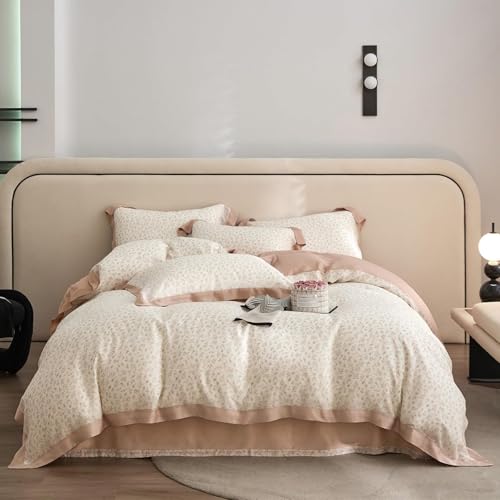 BettwäSche 240x260 Rosa BettwäSche-Sets Microfaser Flauschig Bettzeug Blumen Muster Bettbezug füR MäDchen Jungen und Kissenbezug 80x80 mit ReißVerschluss von BSYYZQC