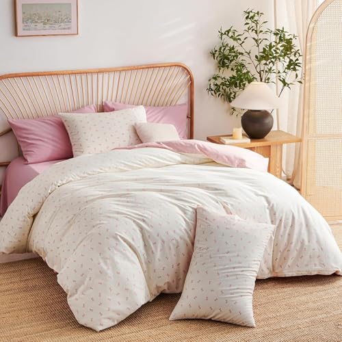 BettwäSche 240x260 Rosa BettwäSche-Sets Microfaser Flauschig Bettzeug Druckmuster Muster Bettbezug füR MäDchen Jungen und Kissenbezug 80x80 mit ReißVerschluss von BSYYZQC