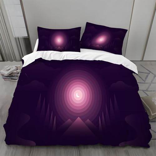 Bettwäsche 135x200 Mond Bettwäsche-Sets Linien Bettbezug Weiche Atmungsaktiv Mikrofaser mit Reißverschluss und 2 Kissenbezüge 80x80 für Kinder Geeignet Bettwäsche 135x200 Mond Bettwäsche-Sets Linien Bettbezug Weiche Atmungsaktiv Mikrofaser mit Reißverschluss und 2 Kissenbezüge 80x80 für Kinder Geeignet von BSYYZQC