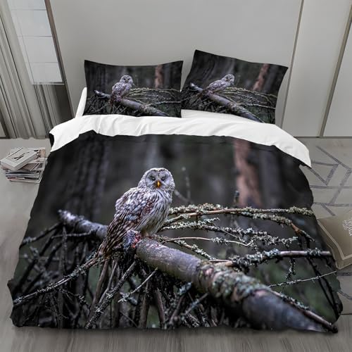 Bettwäsche 135x200 Pflanzen Bettwäsche-Sets Eule Bettbezug Weiche Atmungsaktiv Mikrofaser mit Reißverschluss und 2 Kissenbezüge 80x80 für Kinder Geeignet Bettwäsche 135x200 Pflanzen Bettwäsche-Sets Eule Bettbezug Weiche Atmungsaktiv Mikrofaser mit Reißverschluss und 2 Kissenbezüge 80x80 für Kinder Geeignet von BSYYZQC