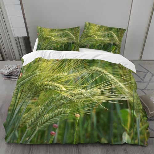Bettwäsche 135x200 Reisfeld Bettwäsche-Sets Weizen Bettbezug Weiche Atmungsaktiv Mikrofaser mit Reißverschluss und 2 Kissenbezüge 80x80 für Kinder Geeignet Bettwäsche 135x200 Reisfeld Bettwäsche-Sets Weizen Bettbezug Weiche Atmungsaktiv Mikrofaser mit Reißverschluss und 2 Kissenbezüge 80x80 für Kinder Geeignet von BSYYZQC