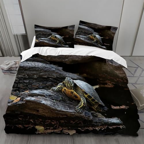 Bettwäsche 135x200 Stein Bettwäsche-Sets SchildkröTe Bettbezug Weiche Atmungsaktiv Mikrofaser mit Reißverschluss und 2 Kissenbezüge 80x80 für Kinder Geeignet Bettwäsche 135x200 Stein Bettwäsche-Sets SchildkröTe Bettbezug Weiche Atmungsaktiv Mikrofaser mit Reißverschluss und 2 Kissenbezüge 80x80 für Kinder Geeignet von BSYYZQC
