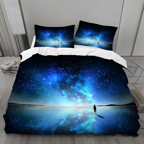 Bettwäsche 135x200 Universum Bettwäsche-Sets Galaxie Bettbezug Weiche Atmungsaktiv Mikrofaser mit Reißverschluss und 2 Kissenbezüge 80x80 für Kinder Geeignet Bettwäsche 135x200 Universum Bettwäsche-Sets Galaxie Bettbezug Weiche Atmungsaktiv Mikrofaser mit Reißverschluss und 2 Kissenbezüge 80x80 für Kinder Geeignet von BSYYZQC