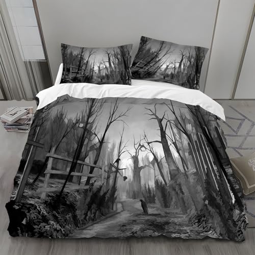 Bettwäsche 135x200 Wald Bettwäsche-Sets Trockener Baum Bettbezug Weiche Atmungsaktiv Mikrofaser mit Reißverschluss und 2 Kissenbezüge 80x80 für Kinder Geeignet Bettwäsche 135x200 Wald Bettwäsche-Sets Trockener Baum Bettbezug Weiche Atmungsaktiv Mikrofaser mit Reißverschluss und 2 Kissenbezüge 80x80 für Kinder Geeignet von BSYYZQC