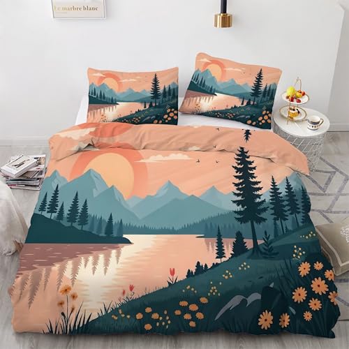 Bettwäsche 155x220 Baum Bettwäsche-Sets Blumen Bettbezug Weiche Atmungsaktiv Mikrofaser mit Reißverschluss und 2 Kissenbezüge 80x80 für Erwachsene Geeignet Bettwäsche 155x220 Baum Bettwäsche-Sets Blumen Bettbezug Weiche Atmungsaktiv Mikrofaser mit Reißverschluss und 2 Kissenbezüge 80x80 für Erwachsene Geeignet von BSYYZQC