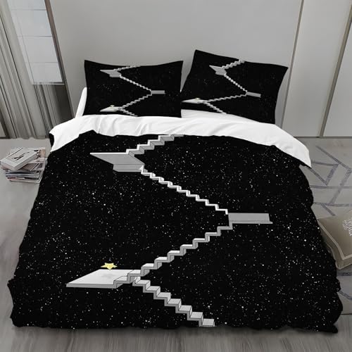 Bettwäsche 200x200 Geometrie Bettwäsche-Sets Treppe Bettbezug Weiche Atmungsaktiv Mikrofaser mit Reißverschluss und 2 Kissenbezüge 80x80 für Erwachsene Geeignet Bettwäsche 200x200 Geometrie Bettwäsche-Sets Treppe Bettbezug Weiche Atmungsaktiv Mikrofaser mit Reißverschluss und 2 Kissenbezüge 80x80 für Erwachsene Geeignet von BSYYZQC