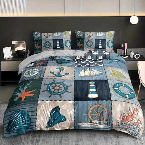 Bettwäsche 200x200 Ozean-Motiv Bettwäsche-Sets Seestern Bettbezug Weiche Atmungsaktiv Mikrofaser mit Reißverschluss und 2 Kissenbezüge 80x80 für Erwachsene Geeignet Bettwäsche 200x200 Ozean-Motiv Bettwäsche-Sets Seestern Bettbezug Weiche Atmungsaktiv Mikrofaser mit Reißverschluss und 2 Kissenbezüge 80x80 für Erwachsene Geeignet von BSYYZQC