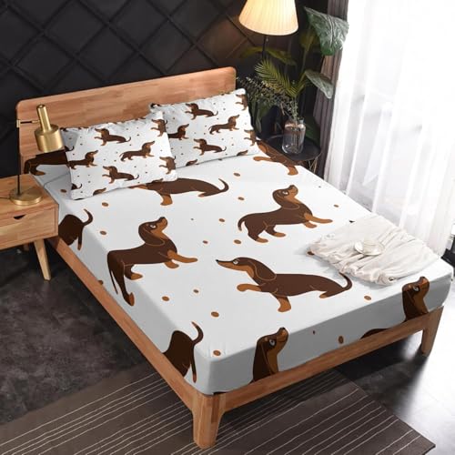 Spanbettlaken 140x200 Schlittenhund Spannbetttuch Kreis Bettlaken Boxspringbett mit Gummizug Spannbettuch Mikrofaser für Matratzen von 30 cm Mit 2 Kissenbezüge 80x80 cm Spanbettlaken 140x200 Schlittenhund Spannbetttuch Kreis Bettlaken Boxspringbett mit Gummizug Spannbettuch Mikrofaser für Matratzen von 30 cm Mit 2 Kissenbezüge 80x80 cm von BSYYZQC