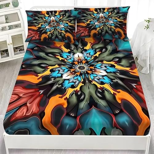 Spanbettlaken 180x200 KäFer Spannbetttuch Vektorgrafik Bettlaken Boxspringbett mit Gummizug Spannbettuch Mikrofaser für Matratzen von 30 cm Mit 2 Kissenbezüge 80x80 cm von BSYYZQC
