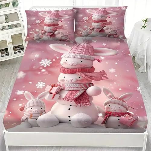 Spanbettlaken 180x200 Linien Spannbetttuch Schneeflocken Bettlaken Boxspringbett mit Gummizug Spannbettuch Mikrofaser für Matratzen von 30 cm Mit 2 Kissenbezüge 80x80 cm Spanbettlaken 180x200 Linien Spannbetttuch Schneeflocken Bettlaken Boxspringbett mit Gummizug Spannbettuch Mikrofaser für Matratzen von 30 cm Mit 2 Kissenbezüge 80x80 cm von BSYYZQC