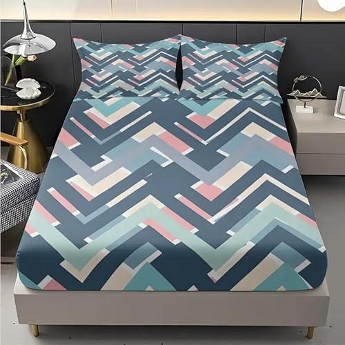 Spannbettlaken 120x200cm Dunkel Wolken Spannbetttuch Geometrisch Bettlaken Boxspringbett mit Gummizug Spannbettuch Mikrofaser für Matratzen von 30 cm Mit 2 Kissenbezüge 80x80 cm Spannbettlaken 120x200cm Dunkel Wolken Spannbetttuch Geometrisch Bettlaken Boxspringbett mit Gummizug Spannbettuch Mikrofaser für Matratzen von 30 cm Mit 2 Kissenbezüge 80x80 cm von BSYYZQC