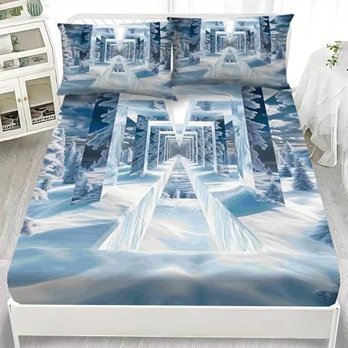 Spannbettlaken 120x200cm Rose Spannbetttuch Schnee Bettlaken Boxspringbett mit Gummizug Spannbettuch Mikrofaser für Matratzen von 30 cm Mit 2 Kissenbezüge 80x80 cm Spannbettlaken 120x200cm Rose Spannbetttuch Schnee Bettlaken Boxspringbett mit Gummizug Spannbettuch Mikrofaser für Matratzen von 30 cm Mit 2 Kissenbezüge 80x80 cm von BSYYZQC