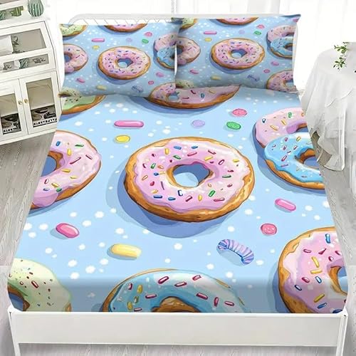 Spannbettlaken 160x200cm Blumenkohl Spannbetttuch Donut Bettlaken Boxspringbett mit Gummizug Spannbettuch Mikrofaser für Matratzen von 30 cm Mit 2 Kissenbezüge 80x80 cm Spannbettlaken 160x200cm Blumenkohl Spannbetttuch Donut Bettlaken Boxspringbett mit Gummizug Spannbettuch Mikrofaser für Matratzen von 30 cm Mit 2 Kissenbezüge 80x80 cm von BSYYZQC