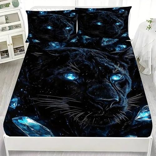Spannbettlaken 160x200cm Sonnenblume Spannbetttuch Leopard Bettlaken Boxspringbett mit Gummizug Spannbettuch Mikrofaser für Matratzen von 30 cm Mit 2 Kissenbezüge 80x80 cm Spannbettlaken 160x200cm Sonnenblume Spannbetttuch Leopard Bettlaken Boxspringbett mit Gummizug Spannbettuch Mikrofaser für Matratzen von 30 cm Mit 2 Kissenbezüge 80x80 cm von BSYYZQC