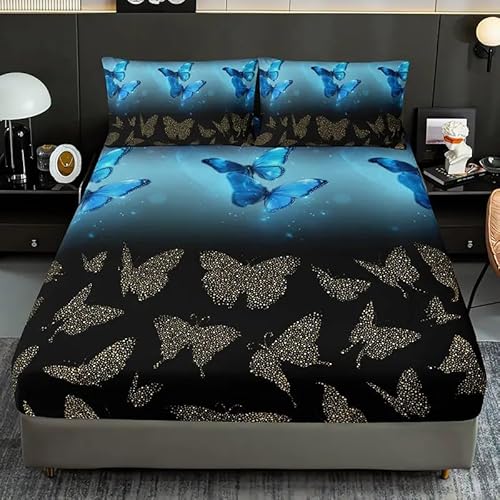 Spannbettlaken 200x200 Blumen Spannbetttuch Abstrakt Bettlaken Boxspringbett mit Gummizug Spannbettuch Mikrofaser für Matratzen von 30 cm Mit 2 Kissenbezüge 80x80 cm Spannbettlaken 200x200 Blumen Spannbetttuch Abstrakt Bettlaken Boxspringbett mit Gummizug Spannbettuch Mikrofaser für Matratzen von 30 cm Mit 2 Kissenbezüge 80x80 cm von BSYYZQC