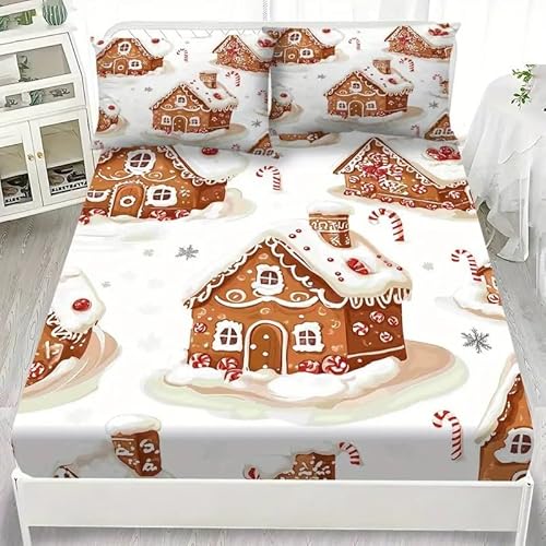 Spannbettlaken 90x200cm Geometrie Spannbetttuch Bonbons Bettlaken Boxspringbett mit Gummizug Spannbettuch Mikrofaser für Matratzen von 30 cm Mit 2 Kissenbezüge 80x80 cm Spannbettlaken 90x200cm Geometrie Spannbetttuch Bonbons Bettlaken Boxspringbett mit Gummizug Spannbettuch Mikrofaser für Matratzen von 30 cm Mit 2 Kissenbezüge 80x80 cm von BSYYZQC
