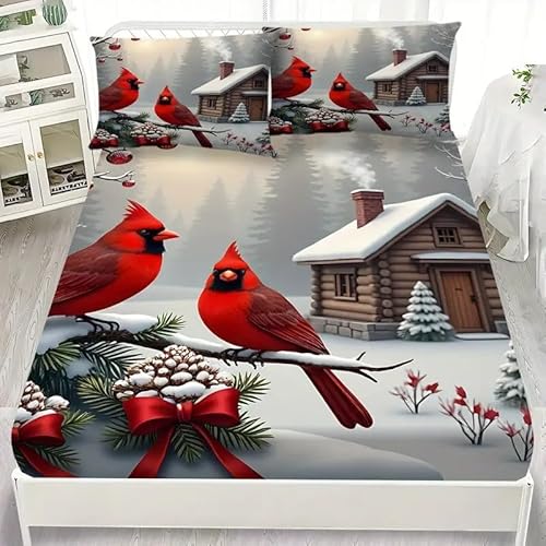 Spannbettlaken 90x200cm Linien Spannbetttuch Roter Vogel Bettlaken Boxspringbett mit Gummizug Spannbettuch Mikrofaser für Matratzen von 30 cm Mit 2 Kissenbezüge 80x80 cm Spannbettlaken 90x200cm Linien Spannbetttuch Roter Vogel Bettlaken Boxspringbett mit Gummizug Spannbettuch Mikrofaser für Matratzen von 30 cm Mit 2 Kissenbezüge 80x80 cm von BSYYZQC