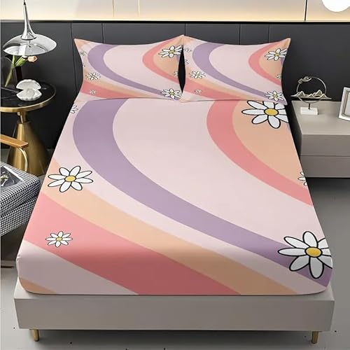 Spannbettlaken 90x200cm Schleife Spannbetttuch WeißE Blume Bettlaken Boxspringbett mit Gummizug Spannbettuch Mikrofaser für Matratzen von 30 cm Mit 2 Kissenbezüge 80x80 cm Spannbettlaken 90x200cm Schleife Spannbetttuch WeißE Blume Bettlaken Boxspringbett mit Gummizug Spannbettuch Mikrofaser für Matratzen von 30 cm Mit 2 Kissenbezüge 80x80 cm von BSYYZQC
