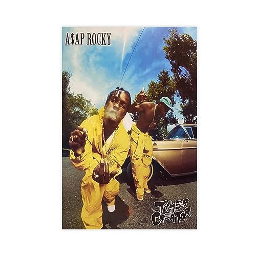 BSapp ASAP Rocky and Tyler, The Creator – gelbe Jumpsuits – Hip-Hop-Poster auf Leinwand, Schlafzimmer, Dekoration, Sport, Landschaft, Büro, Raumdekoration, Geschenk, 30 x 45 cm von BSapp