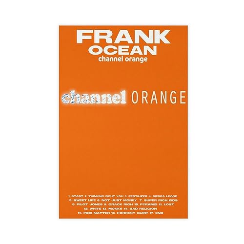 BSapp Frank Ocean Poster Kanal Orange Album Cover Poster Leinwand Poster Schlafzimmer Dekor Sport Landschaft Büro Zimmer Dekor Geschenk 40 x 60 cm von BSapp