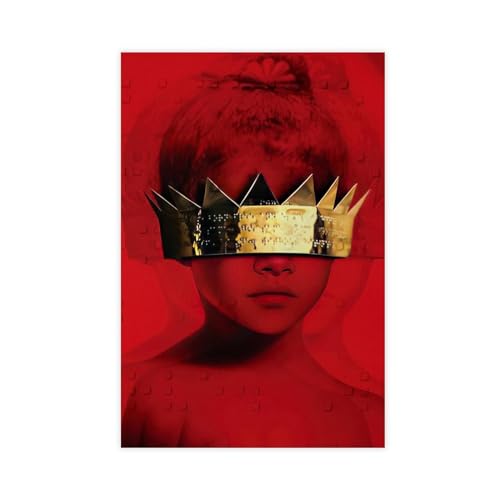 BSapp Rihanna Anti-Albumcover Poster Leinwand Poster Schlafzimmer Dekor Sport Landschaft Büro Zimmer Dekor Geschenk 50 x 75 cm von BSapp