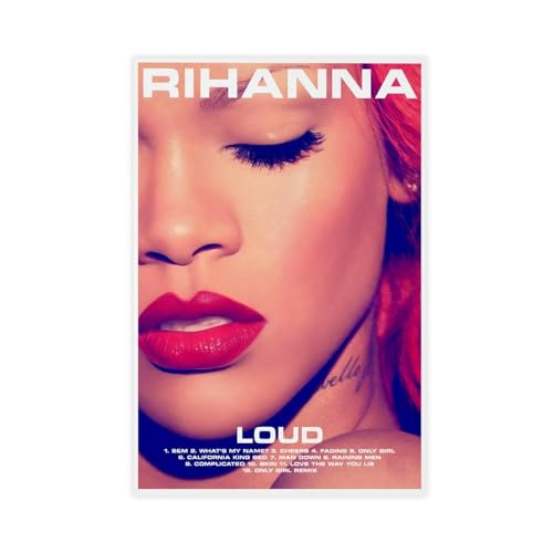 BSapp Sänger Rihanna Poster 7 Leinwand Poster Wandkunst Dekor Druck Bild Gemälde für Wohnzimmer Schlafzimmer Dekoration 20 x 30 cm von BSapp