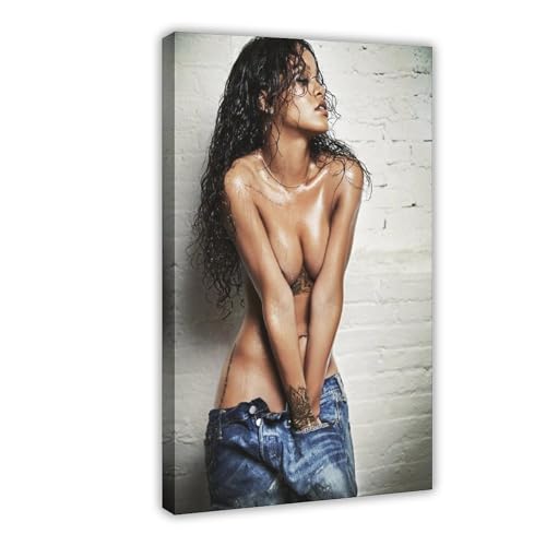BSapp Sängerin Rihanna Poster 8 Leinwand Poster Schlafzimmer Dekor Sport Landschaft Büro Zimmer Dekor Geschenk 60 x 90 cm von BSapp