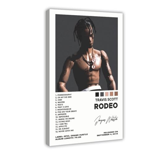 BSapp Travis Scott 'Rodeo' Album Cover Poster 3 Leinwand Poster Wandkunst Dekor Druck Bild Gemälde für Wohnzimmer Schlafzimmer Dekoration 40 x 60 cm von BSapp