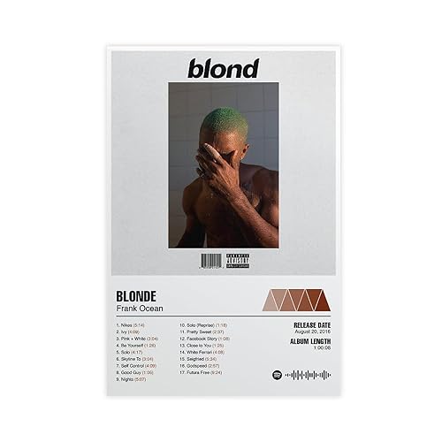 Blondes Album-Poster Frank Ocean Album Poste Leinwand Poster Schlafzimmer Dekor Sport Landschaft Büro Zimmer Dekor Geschenk 30 x 45 cm von BSapp