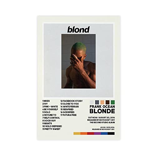 Frank Poster Blond Album Cover Poster Leinwand Poster Wandkunst Dekor Druck Bild Gemälde für Wohnzimmer Schlafzimmer Dekoration 30 x 45 cm von BSapp