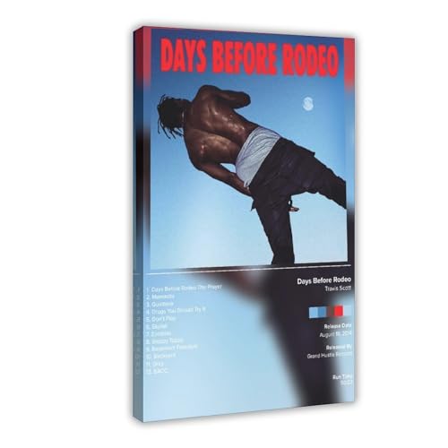 Travis Scott "Days Before Rodeo" Albumcover Poster Leinwand Poster Wandkunst Dekor Druck Bild Gemälde für Wohnzimmer Schlafzimmer Dekoration 30 x 45 cm von BSapp