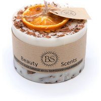 Beauty Düfte Handgefertigte Duftkerze Nach Orange & Zimt Sojawachskerze Mit Geschredderten Zimtstangen 11146-044 von BSents