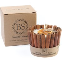 Beauty Scents Handgemachte Duftende Sojawachskerze Mit Langen Zimtstangen 6Er Box von BSents