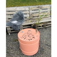 Couchtisch  Gartentisch Beistelltisch Hochzeitsgeschenk Personalisierter Tisch Aus 200L Recyceltem Ölfass von BSfassfactory