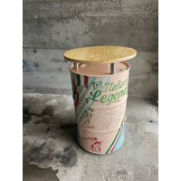 stehtisch  Fassmöbel Fasstisch Vespa Aus 200L Recyceltem Ölfass von BSfassfactory