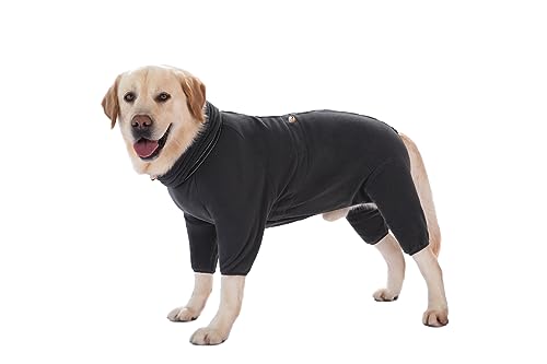 BT Bär Hund Winter Kleidung, Extra warme Hund Fleece Reißverschluss Pyjamas, Haustier Hund Cozy Onesie Jumpsuit PJS Kleidung für kleine Hunde Medium Hunde(M,Grau) von BT Bear