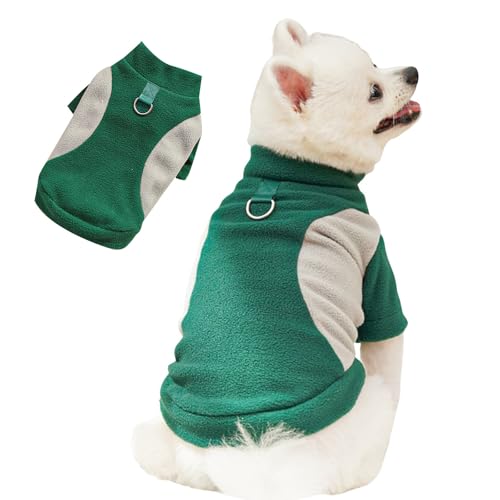 BT Bear Warmer Hundepullover, Fleece, Winter-Sweatshirt, Hundejacke mit D-Ring für Katzen, Welpen, kleine Hunde, Grün, Größe XS BT Bear Warmer Hundepullover, Fleece, Winter-Sweatshirt, Hundejacke mit D-Ring für Katzen, Welpen, kleine Hunde, Grün, Größe XS von BT Bear