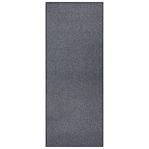 BT Carpet Bouclé Läufer – Küchenläufer rutschfest Teppichläufer Flachgewebe Kurzflor Teppich Küchenteppich für Flur, Küche, Wohnzimmer, Badezimmer, Bad – Anthrazit, 67x150cm von BT Carpet