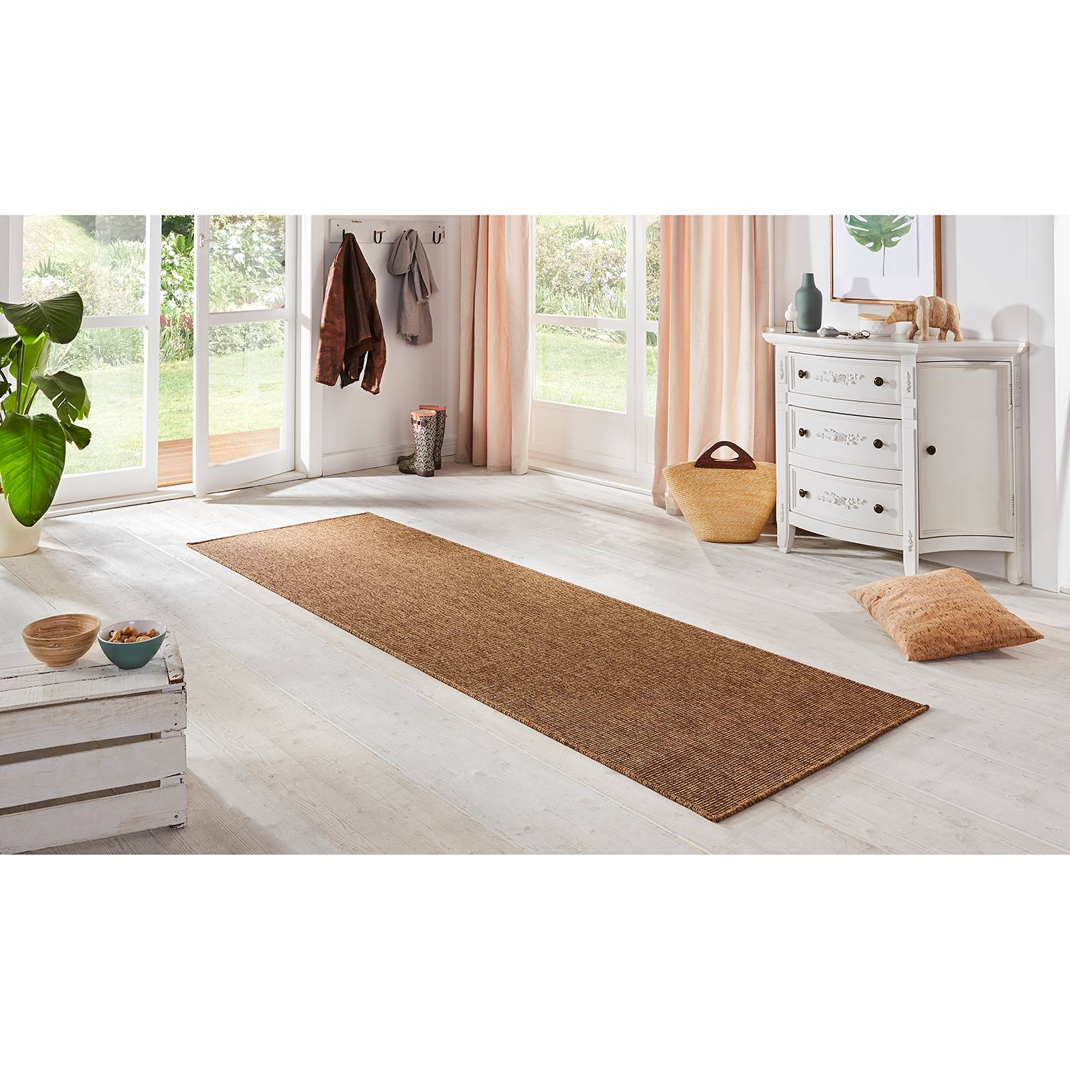 BT Carpet In-/Outdoorläufer Nature Braun Rechteckig 80x250 cm (BxT) Kunstfaser von BT Carpet