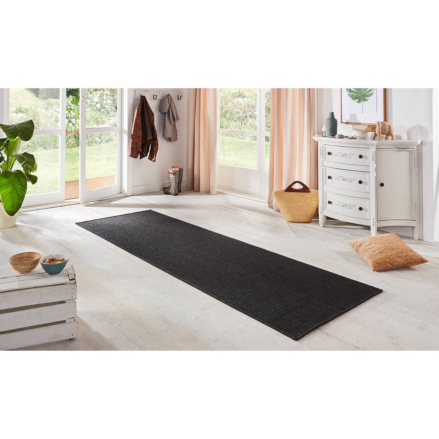 BT Carpet In-/Outdoorteppich Nature Schwarz Rechteckig 80x150 cm (BxT) Kunstfaser von BT Carpet