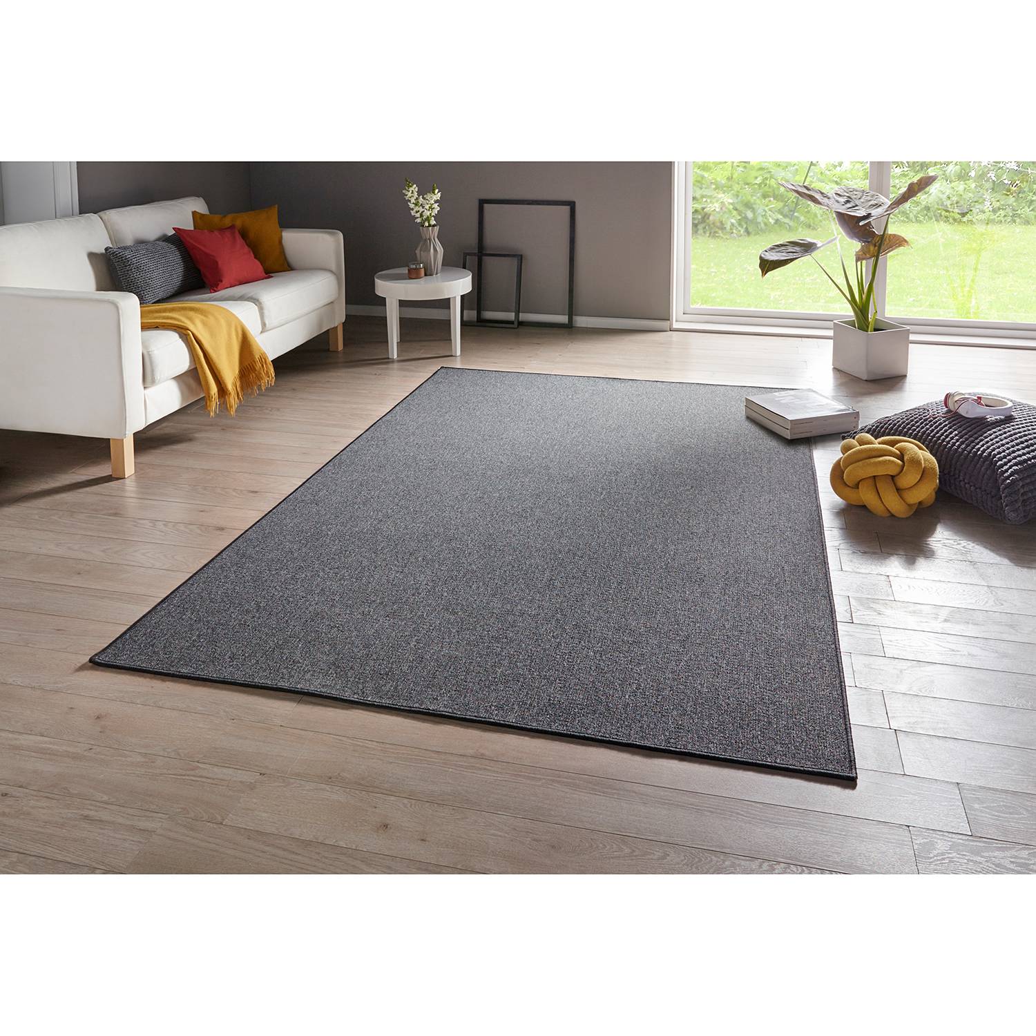 BT Carpet Kurzflorteppich Casual Grau Rechteckig 140x200 cm (BxT) Kunstfaser von BT Carpet