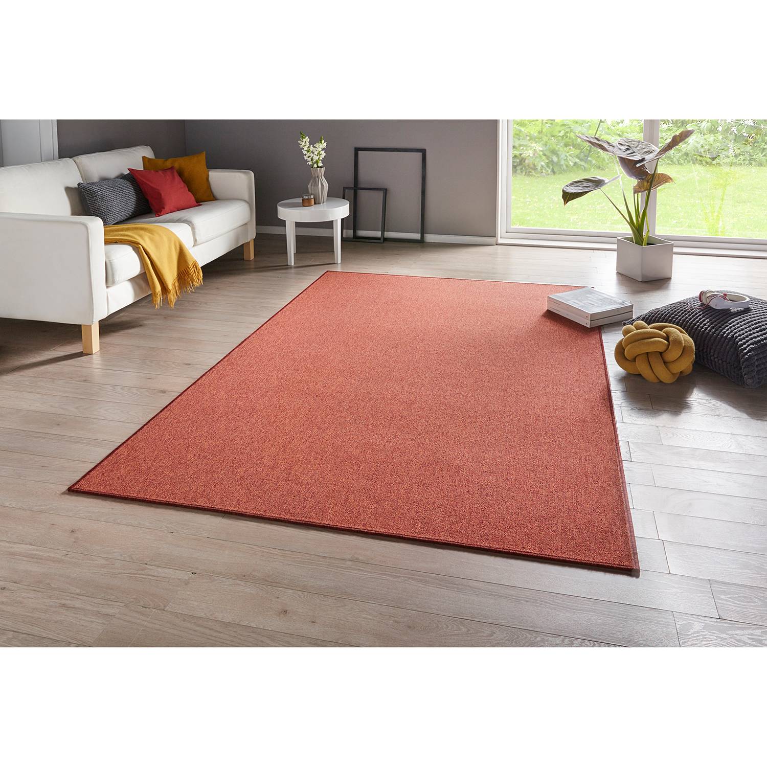 BT Carpet Kurzflorteppich Casual Rot Rechteckig 140x200 cm (BxT) Kunstfaser von BT Carpet