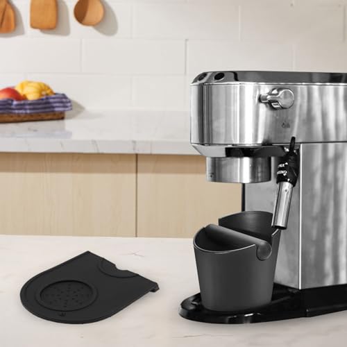 siebträger abklopfer, 10 * 12.5cm Abschlagbehälter für Siebträgermaschin Zubehör ABS Kunststoff Kaffeemaschine Abschlagbox Kaliber 12cm Zur Verwendung in Wohnungen Cafés Restaurants Bars von BTBHIHO